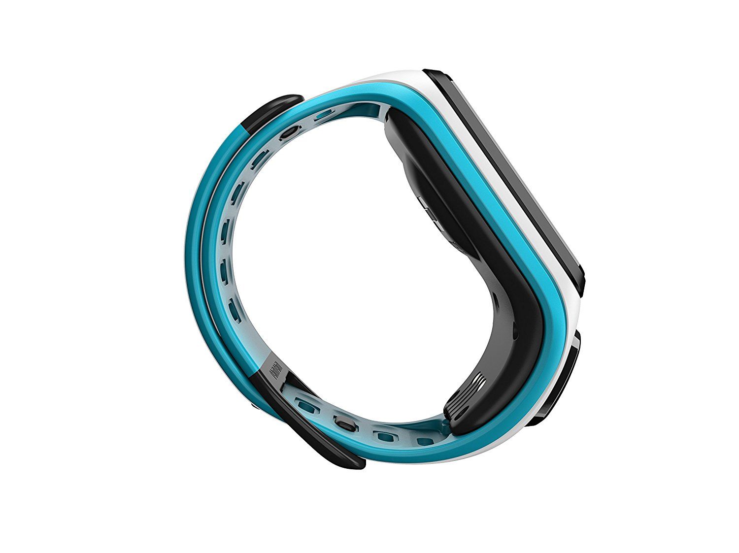 A fitness tracker watch with a heart rate monitor and GPS capabilities.