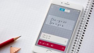 A camera app that can solve math problems by taking a picture of the problem.