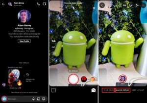 A screenshot of the Instagram app with a green Android mascot on the screen and the caption 'How to take a screenshot on Instagram without being detected'.